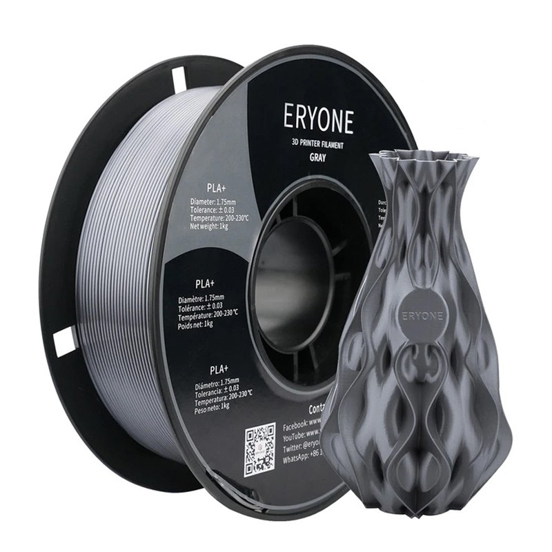Пластик PLA+ 1кг серый Eryone