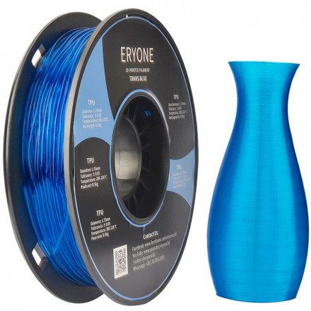 Пластик TPU 0.5кг прозрачно-синий Eryone