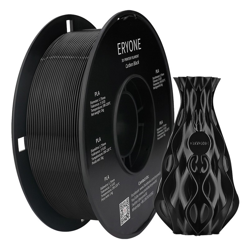 Пластик PLA 1кг черный угольный Eryone