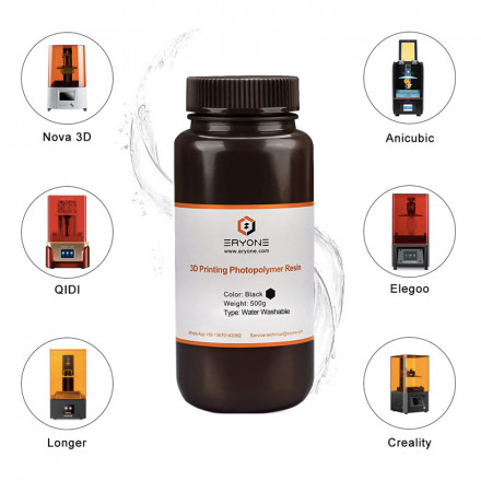 Фотополимерная смола ERYONE Water Washable 500мл черный