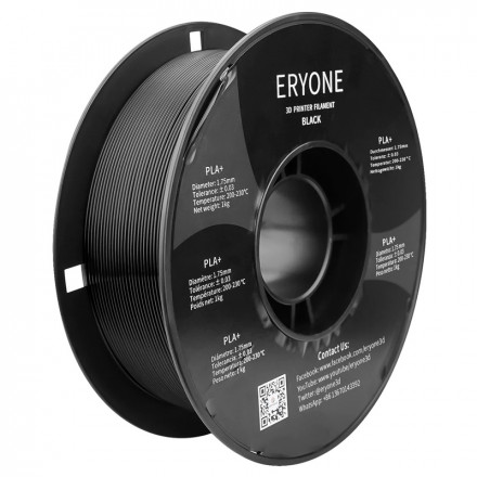 Пластик PLA+ 1кг черный Eryone