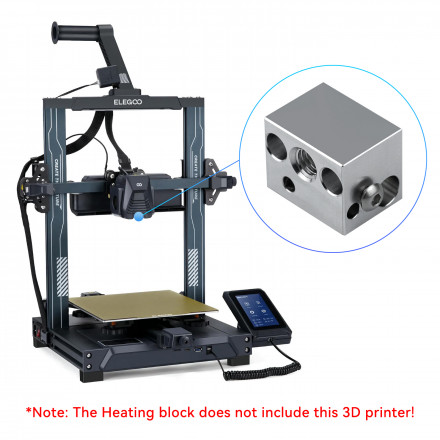 Нагревательный блок для Elegoo Neptune 4 медный