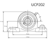 Подшипниковый узел UCP202 (15мм)