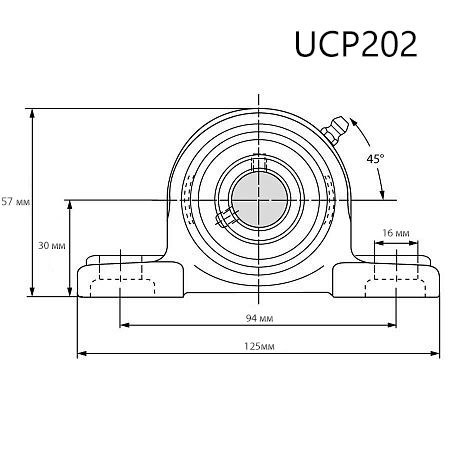 Подшипниковый узел UCP202 (15мм)