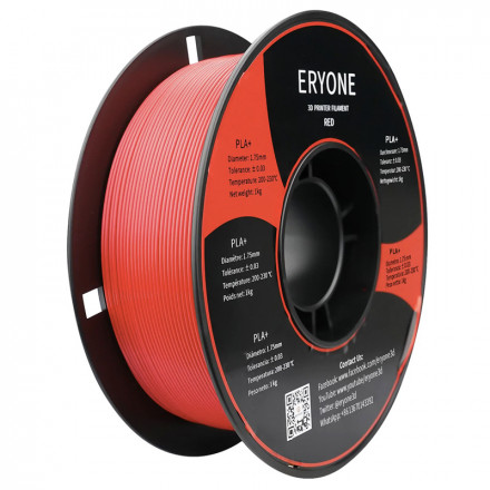 Пластик PLA+ 1кг красный Eryone