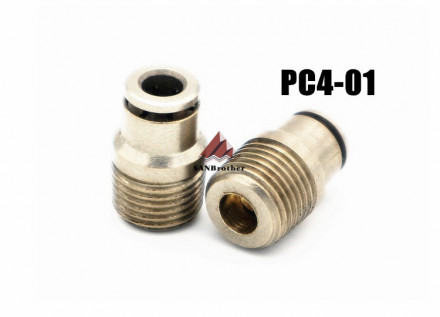 Фитинг для тефлоновой трубки PC4-M10 (металл)