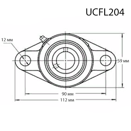 Подшипниковый узел UCFL204 (20мм)