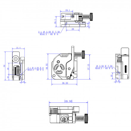 Экструдер для Creality K1 (модернизированный)