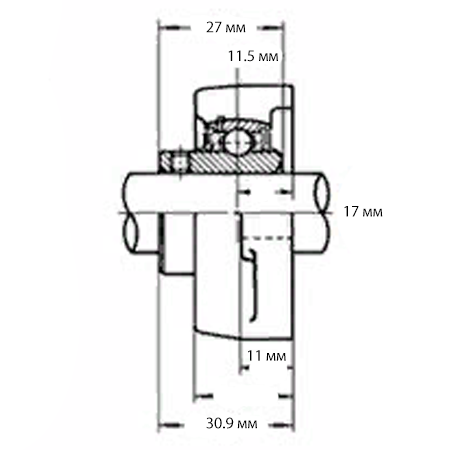 Подшипниковый узел UCFL203 (17мм)