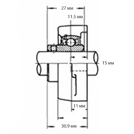 Подшипниковый узел UCFL202 (15мм)