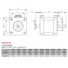 Шаговый двигатель NEMA 17 (17HS4401S) двусторонний вал