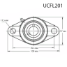 Подшипниковый узел UCFL201 (12мм)