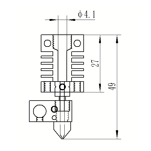 Хотэнд CR10 с отверстием 4.1мм