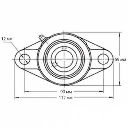 Подшипниковый узел UCFL201 (12мм) в усиленном корпусе