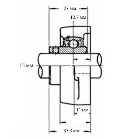 Подшипниковый узел UCFL202 (15мм) в усиленном корпусе