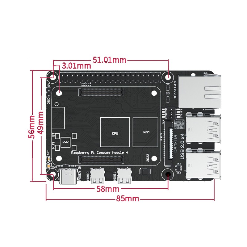 Адаптер Pi4B для модуля Bigtreetech CB1 V2.1