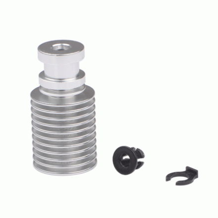 Радиатор хотэнда для E3D V6 с отверстием 4,1мм с пластиковым фитингом (M7)