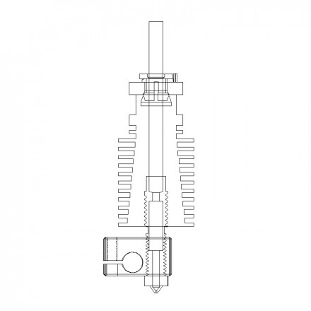 Хотэнд аналог E3D V6 с тефлоновой трубкой