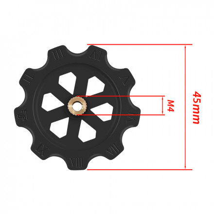 Комплект гаек M4x45 для регулировки стола (4шт) с силиконовыми демпферами