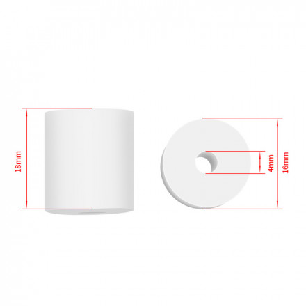 Комплект гаек M4x45 для регулировки стола (4шт) с силиконовыми демпферами