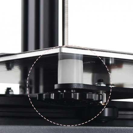 Комплект гаек M4x45 для регулировки стола (4шт) с силиконовыми демпферами