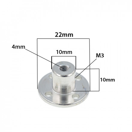 Муфта вала 4мм с фланцем
