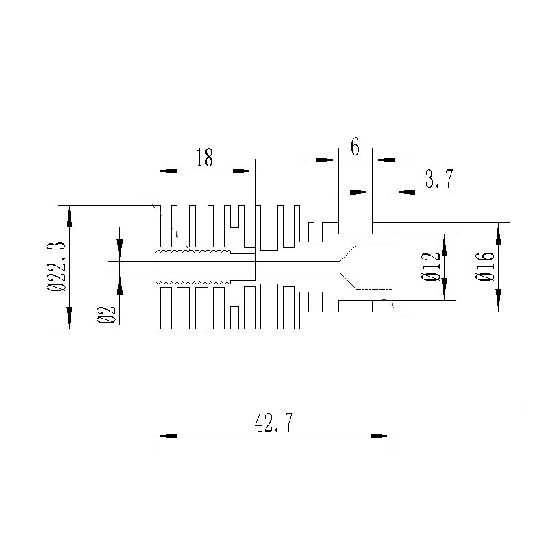 Радиатор хотэнда для E3D Lite6 (Bowden) M6