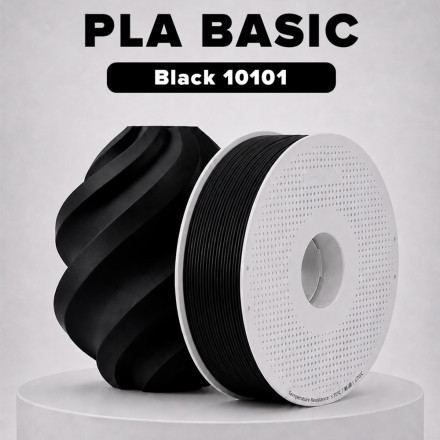 Пластик PLA basic 1кг черный BambuLab (10101)