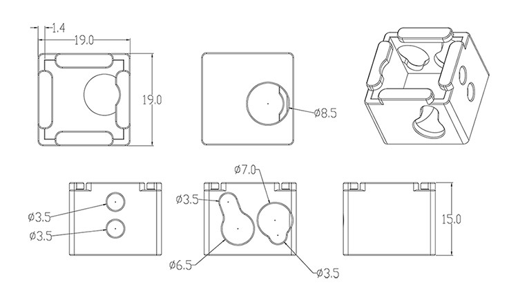 Силиконовая теплоизоляция для блока BP6, E3D V5