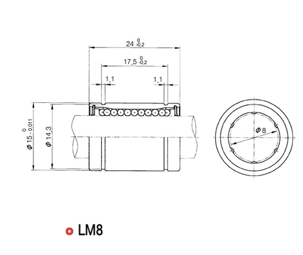 Линейный подшипник LM8UU