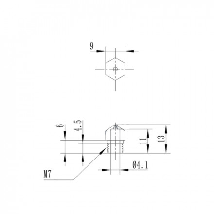 Сопло для хотэнда MK10 сталь