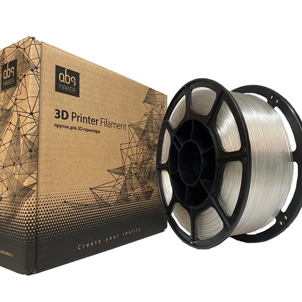 PETG пластик прозрачный ABSmaker для 3D печати - магазин УльтраРобокс