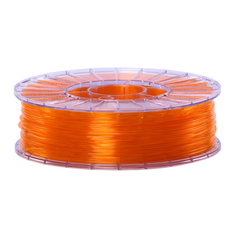 Пластик PLA 1кг (прозрачно-оранжевый)