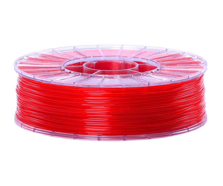 Пластик PLA 1кг (прозрачно-красный)