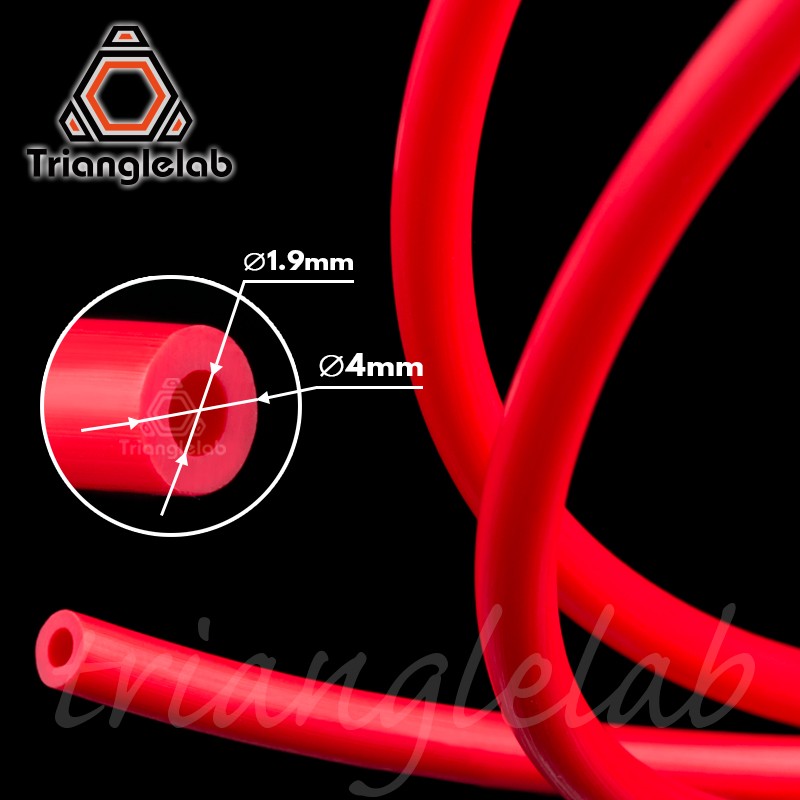Фторопластовая трубка (PTFE) 4х1.9мм красная (Trianglelab)