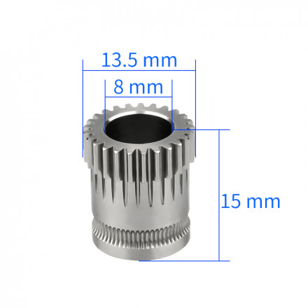 Шестерня 25 зуб для экструдера Orbiter V1.5 (с фикс винтом)