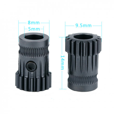 Комплект шестерен для экструдера Dual Drive DLC (закаленная сталь)