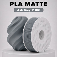 Пластик PLA matte 1кг пепельный серый BambuLab (11102)