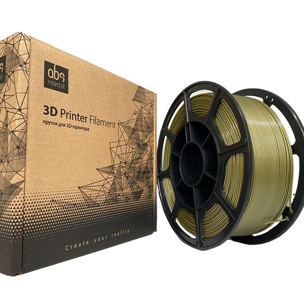 PETG пластик хаки металлик ABSmaker для 3D печати - УльтраРобокс