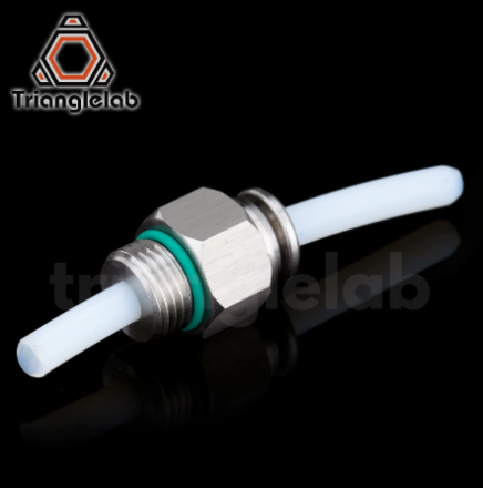 Фитинг для тефлоновой трубки PC4-01 (нерж сталь) сквозной