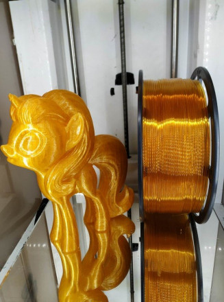 Пластик PETG 1кг (прозрачно-янтарный) от ABSmaker