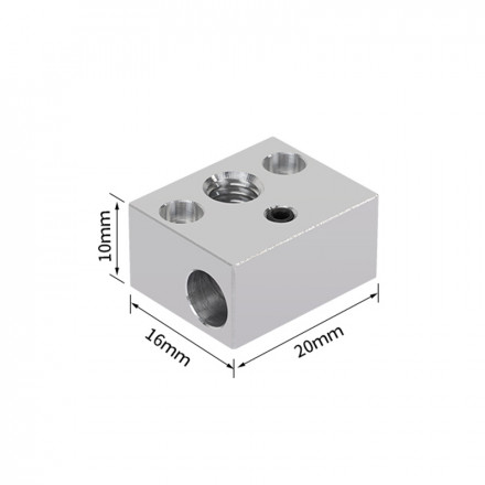 Нагревательный блок для Ender-3 S1 алюминиевый