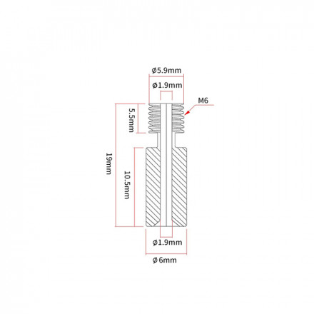 Термобарьер Bi-Metal медно-титановый для Ender-3 S1