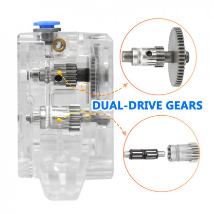 Экструдер Dual Drive с металл шестерней