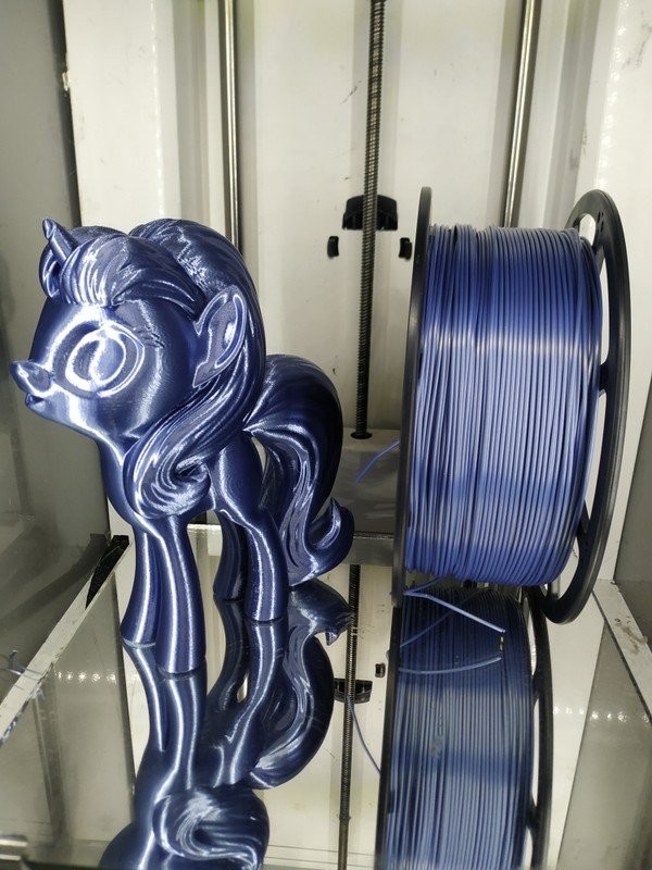 Пластик PETG 1кг (голубой шелк) от ABSmaker
