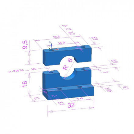 Крепление для хотэнда E3D (металл)