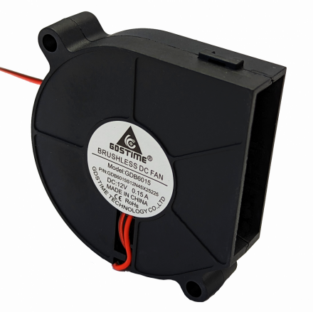Вентилятор турбинный GDStime 60x60x15мм 12V 0.15A