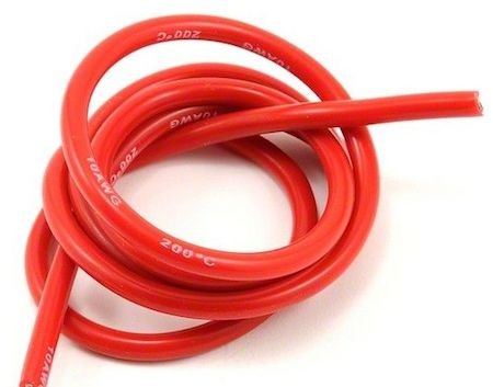 Провод силиконовый 12AWG (красный) 1м