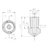 Сопло для хотэнда E3D T-V6 медное
