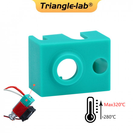 Силиконовая теплоизоляция для блока E3D V6 под термокапсулу (Trianglelab) до 320 град